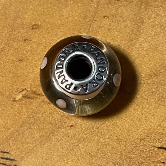 Pandora Pink Polka Dots Murano Glass Charm - Picture 4 of 4